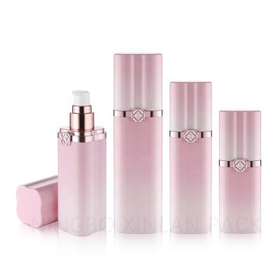 China BEAUTY PACKAGING Hot Sale Pink Beauty Packaging Set Custom Design Logo Plastic Cosmetic Bottle And Flip Top Jar For Cream for sale