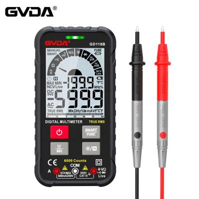 중국 2020 NEW Generation GVDA 2020 NEW Generation DC NCV Smart Multimetro AC DC NCV Tester Ohm Capacitance Hertz Voltage Meter Ture RMS 600V Digital Multimeter 판매용