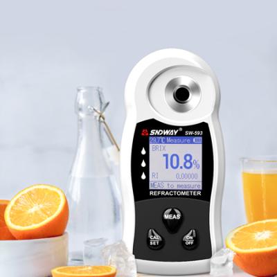 China LCD Display Saccharimeter Density Meter 0~55% Brix Digital Refractometer Sugar Meter for Alcohol Sugar Concentration Tester Fruit Wine Beer 120x55x30mm en venta