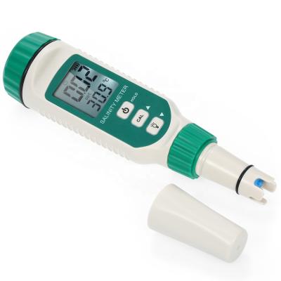 중국 Handheld Salty Salt Tester Food Refractometer Seawater Brine Salt Halometer Salinometer Portable ATC Salinity Meter AR8011 판매용