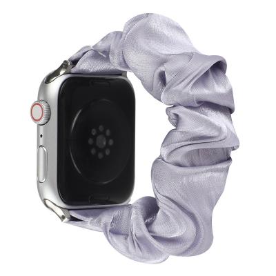 China Popular Wholesale 44mm /42mm 40mm/38mm Strap Sets Apple Solid Color Scrunchies Elastic Watch Bands for sale