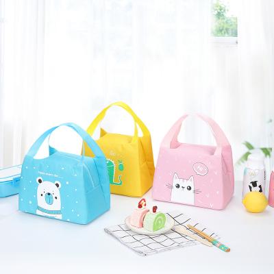 China Waterproof Factory Directly Supply Hot Selling Reusable Take Away Cartoon Lunch Bag Food Cooler Thermal Insulated Bag for sale