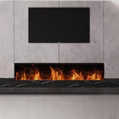 China Modern Colorful Atomization 3D Villa Interior Decoration Electric Fireplace Heater for sale