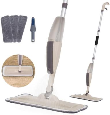 China Sustainable Rechargeable Sweeper Jet Floor Mop With Rectangle Microfiber Head for sale