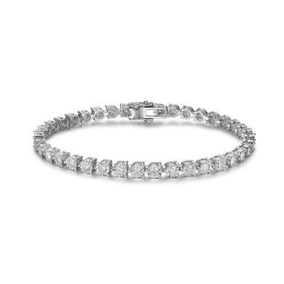 China Trendy Daily Use Simple Carry Design Anniversary Gift 18K White Gold Diamond Bracelet for sale