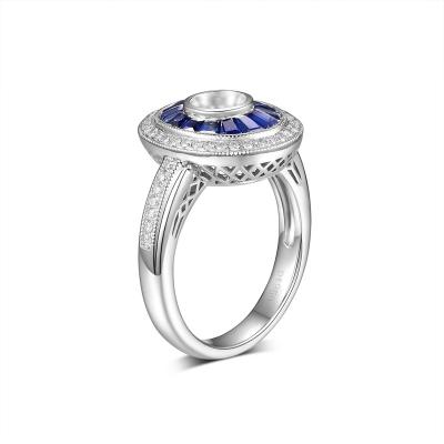 China FASHIONED Diamond PT950 and Sapphire Ring Mounting for sale