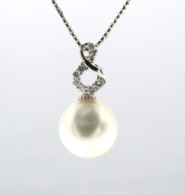 China Latest Trendy Jewelry Party Gift 18K White Gold South Sea South Sea Pearl Pendant for sale