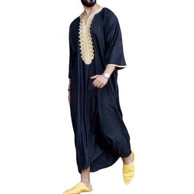 China Muslim Dubai Dubai NKL2102-104 Monsoon Abaya Selling Abaya V Neck Half Sleeve Turkish Casal Loose Long Sleeve Best Muslim Dubai Best for sale