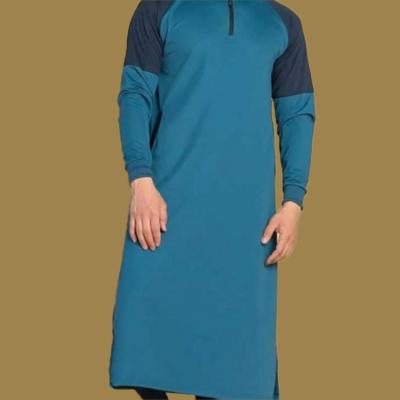 China 2021 new muslim thobe dress men long sleeve abaya dubai kaftan robe abaya muslim arab saudi muslim robe NKL2102-063 for sale