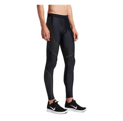 China Breathable Sports Fitness Pants Basketball Quick Dry Black Men's Belly Gaiters Running Control Training for sale