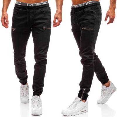 China New Arrival Zipper Designer Men's Casual Frosted Sports Design Pants Denim Men's Breathable Jeans for sale