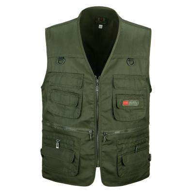 China Anti-wrinkle Mesh Vest Pocket Outdoor Multi Function Photography Advertising Combat Training Fishing Vests and Vests for Men for sale