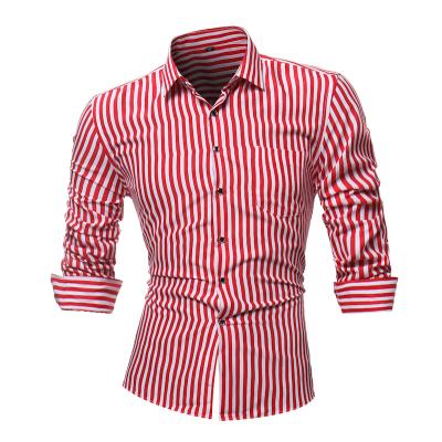 China Autumn new arrival anti-pilling custom long sleeve tuxedo shirts stripe arket shirt for sale