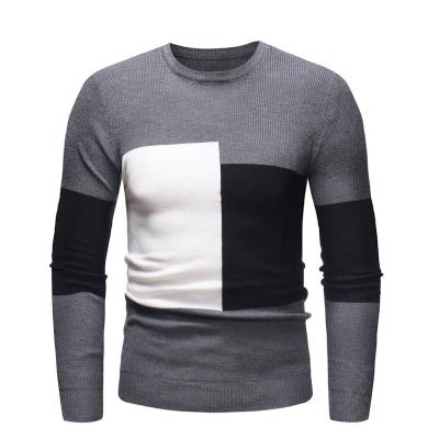 China anti-wrinkle autumn thin knitwear spliced ​​color men's t-shirts cotton t-shirts for men's long sleeve t-shirt for sale