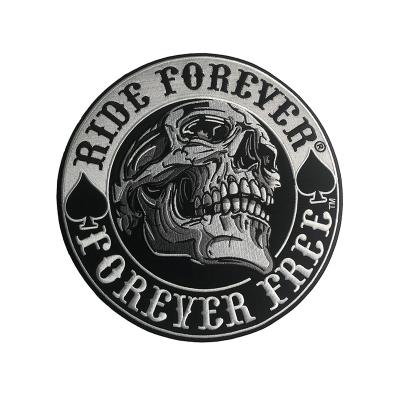 China FREE TOUR Shovel Skull Viable FOREVER Embroidered Patches For Biker Jacket Vest Iron Sew On On Back Waist Patch for sale