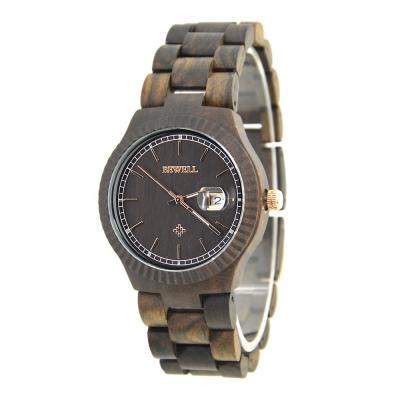 China New Auto Date Wood Watches With Your Logo Women Watches Wooden Luxury for sale