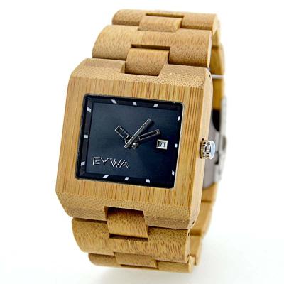 China Automatic Quartz Movement Japan Watch Date Natural Wood Watch Design Wooden Wrist Watch for sale