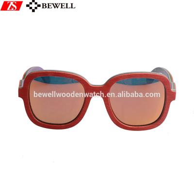 China Fashion sunglasses fashion eyewear colorful skateboard wooden sunglasses with best lens polarized sunglasses for sale