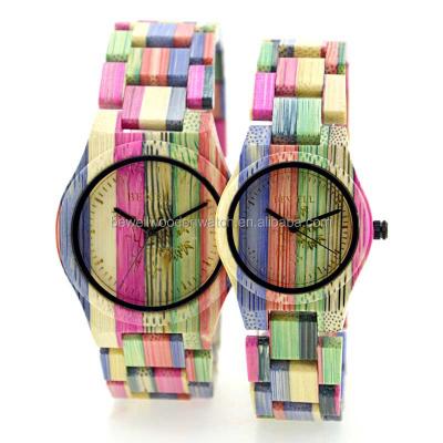 China Wholesale Men's Bamboo Women's Watch Fashion Unspecific Logo Wristwatch Colorful Bamboo Watch Non-specific Custom Couples for sale