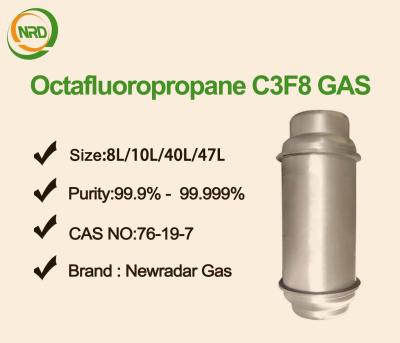 Chine Gaz électroniques de cylindre de C3F8 40L pour la chirurgie réfrigérante de mélange/oeil, classe de 2,2 risques à vendre