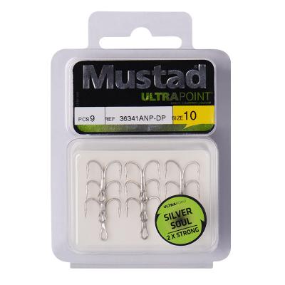 China Mustad Fishhook 36341NP-DP Claw Hook 4# 6# 8# 10#12# three 2 times increased treble hooks three claw for sale