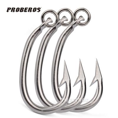 China Tuna Hook Stainless Steel Deep Sea Fishing Hooks Barbed Hooks Resistant to Saltwater Corrosion Boat Hooks for sale