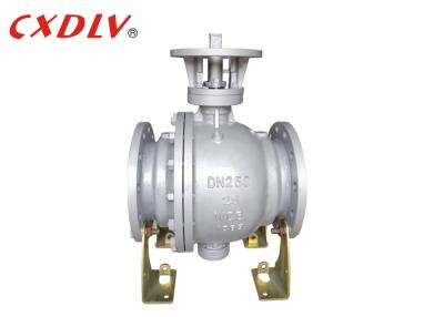 China Acero carbono Trunnion Valvula de bola montada de acero inoxidable Gas natural de petróleo FireSafe con extremos de brida en venta