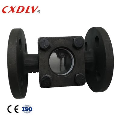 China CF8M Sight Flanged Glass Flow Indicator 1/2 Balls Inside for sale