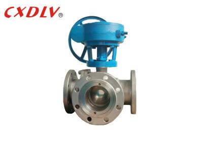 China Stainless Steel 3 Way Ball Valve with T-Port and Gear Operation for Water Oil Gas Air for sale