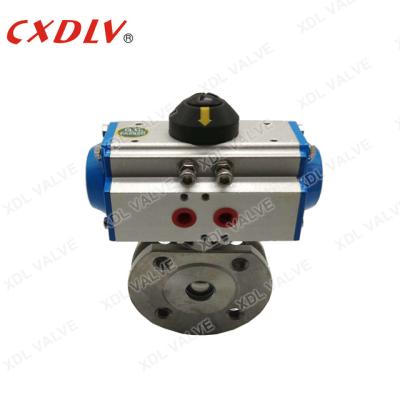 China Reduced Bore Pneumatic Actuator Wafer Ball Valve DN200 for sale