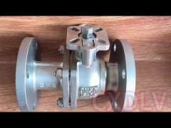 Electric Actuator Direct Mounting SS Ball Valve Flange Type Nominal Size DN50 ~ DN200