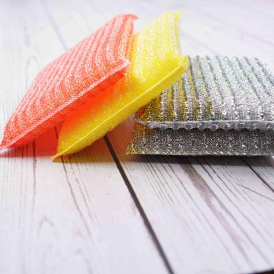 China Eco Multi-Functional Sustainable Cleaning Pad Sponge Scouring Pad Cleaning Sponge Pad Scrubber Pad for sale