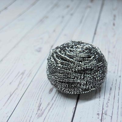 China 10g aisi430 stainless steel scrubber scrubber wire wool pot scourer viable scrubber for cleaning bowl for sale