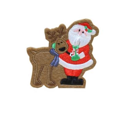 China Felt Fabric Merry Christmas Gifts Pin On Sweater Embroidery Patches for sale