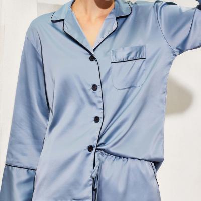 China Fung 6002 Breathable Wholesale Ladies Pajamas Ladies Satin Pajamas High Quality Soft Comfortable Soft Night Wear for sale