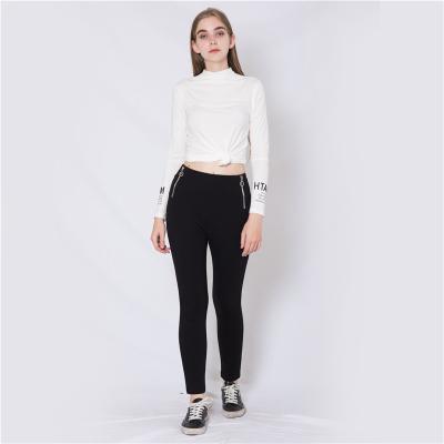 China New Arrival Black Fashion High Waist Breathable Slim Women's Casual Pants Quick-drying High-stretch Tights for sale