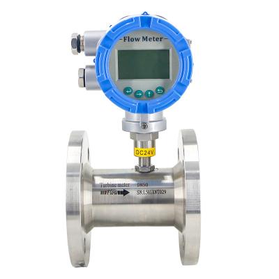 China SS304 / SS316 High Accuracy Chilled Liquid Water Turbine Flow Meter for sale