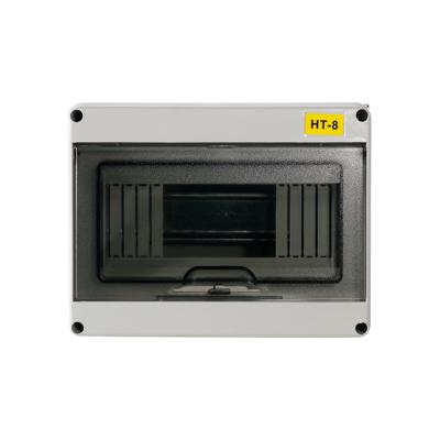 China Convenient Way IP65 Waterproof Plastic HV Series 8 Circuit Breaker Industrial Distribution Enclosure Box for sale