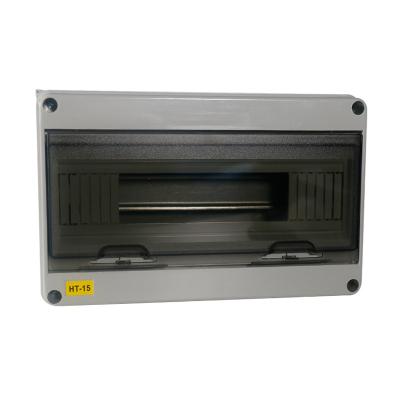 China HT Series 15 Way IP65 Convenient Waterproof Plastic Distribution Board Distribution Box Fiber Optic Distribution Box for sale