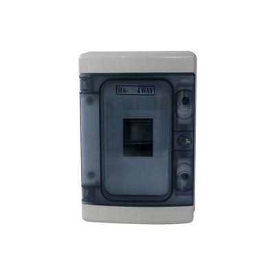 China Convenient Way IP65 Waterproof Plastic Circuit Breaker HA Series 4 Industrial Distribution Board Distribution Box for sale