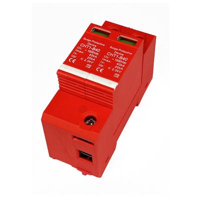 China SPD 2P DC SPD 2P RED Rail Solar Power Protection Device 600V 800V 1000V 20KA~40KA Electronic Equipment Surge Surge Solar Outdoor Surge Protector for sale