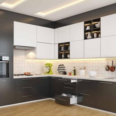 China Waterproof Dark Grey Color Luxury Modern Marble Style Island Sintered Stone Customized Kitchen Cabinet for sale