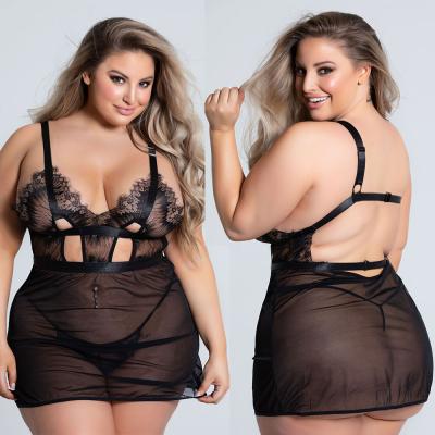 China JXS0816 2021 Big Teddy Teddy Lingerie Big Breast Girl Fat Teddy Bodysuit Lingerie Plus Size Lingerie for sale