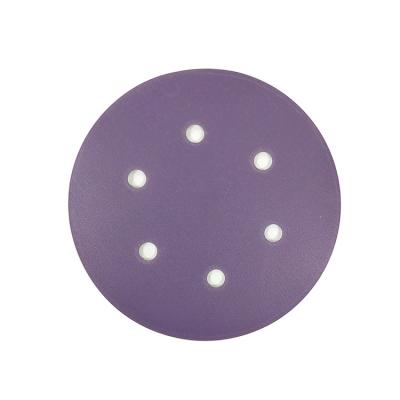 China Polishing sanding disc factory wholesale 150mm film base purple sanding discs soft and durable abrasive sanding disc for sale