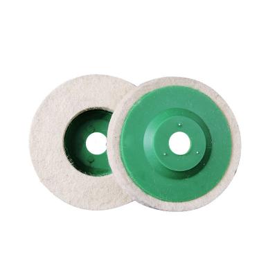 China Long Life High Performance Wool Felt Wheel High Density 100mm Polishing Wheel 125mm For Metal / Glass / Automotive for sale