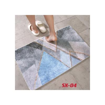 China Large Washable Patterned Super Absorbent Non-Slip Bathroom Mat Bathroom Mat for sale