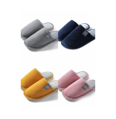 China Cozy and durable winter cotton indoor slippers for men and women for sale