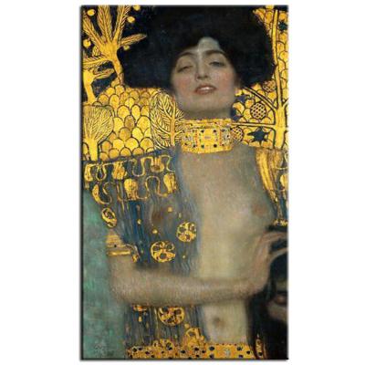 China 100% Hand Painted Classical Artist Famous Judith and the Head of Holofernes Modern Gustav Klimt Canvas Painting for sale