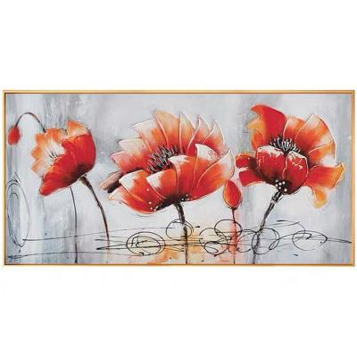 China Modern 100% Hand Painted Thick Hand Painted Home Wall Art Flower Canvas Decor Flower Canvas Modern Oil Painting for sale