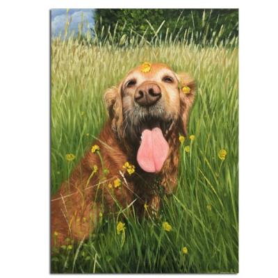 China New Classic/Postmodern Hand Painted Modern Custom Animal Oil Painting From Photo Pet Lover Gift 100% for sale